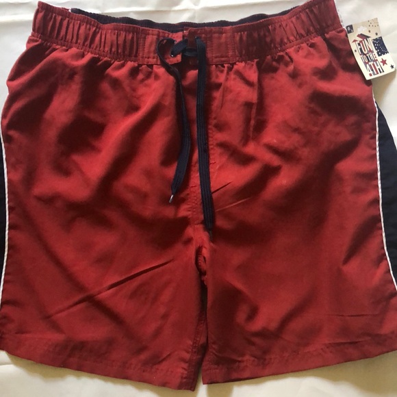 Shorts swim mens new L polyester liner Target Fun To The 4TH elastic waist - Picture 1 of 2